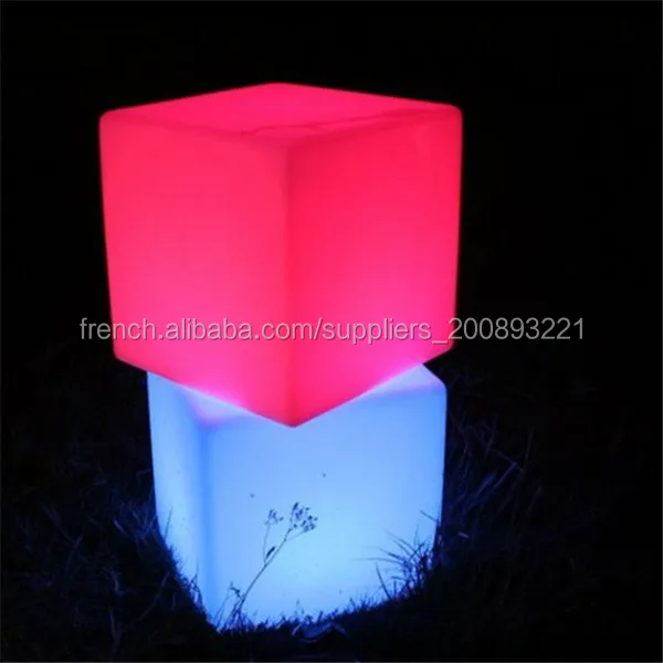 Tabouret De Cuisine Cube Lumineux Pas Cher Lampe Multicolore Led