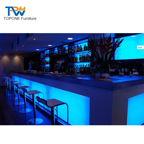 Modern Environmental Protection Top Design LED Bar Furniture Bar Counter