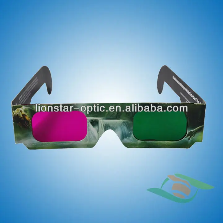 Excellent 3D Effect Custom Logo Paper Red Cyan Red Green 3D Paper Glasses 3D Glasses Custom Paper Anaglyph Glasses