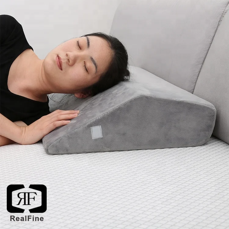 Triangle Shaped Folding Contour Leg Elevator Bed Wedge Memory Foam Pillow