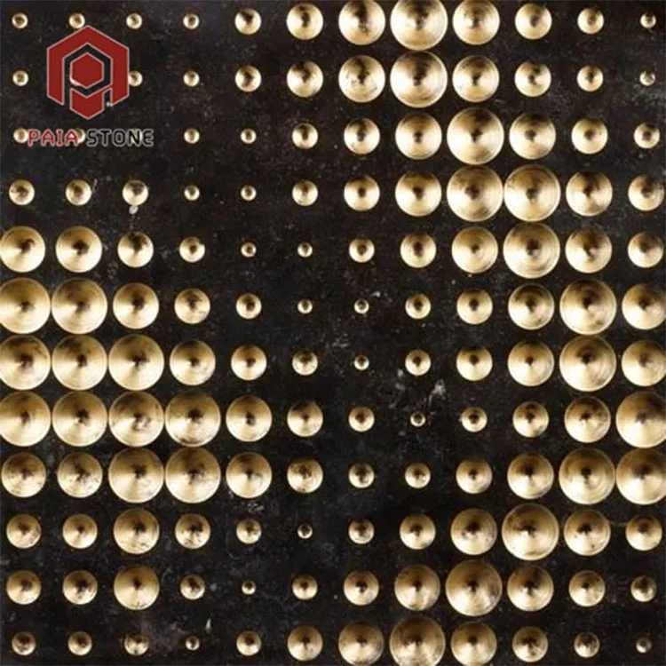 product hotel indoor 3d cnc carving white limestone black gold wall decoration tiles marble-1