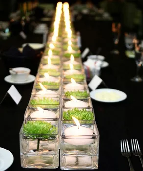 STOBAZA Vaso Di Vetro Quadrato 10x10x10 Cm - Cubo Trasparente Per Idroponica, Fiori, Portacandele E Centrotavola - Decorazione Moderna Per Casa, Ufficio E Matrimoni - 2