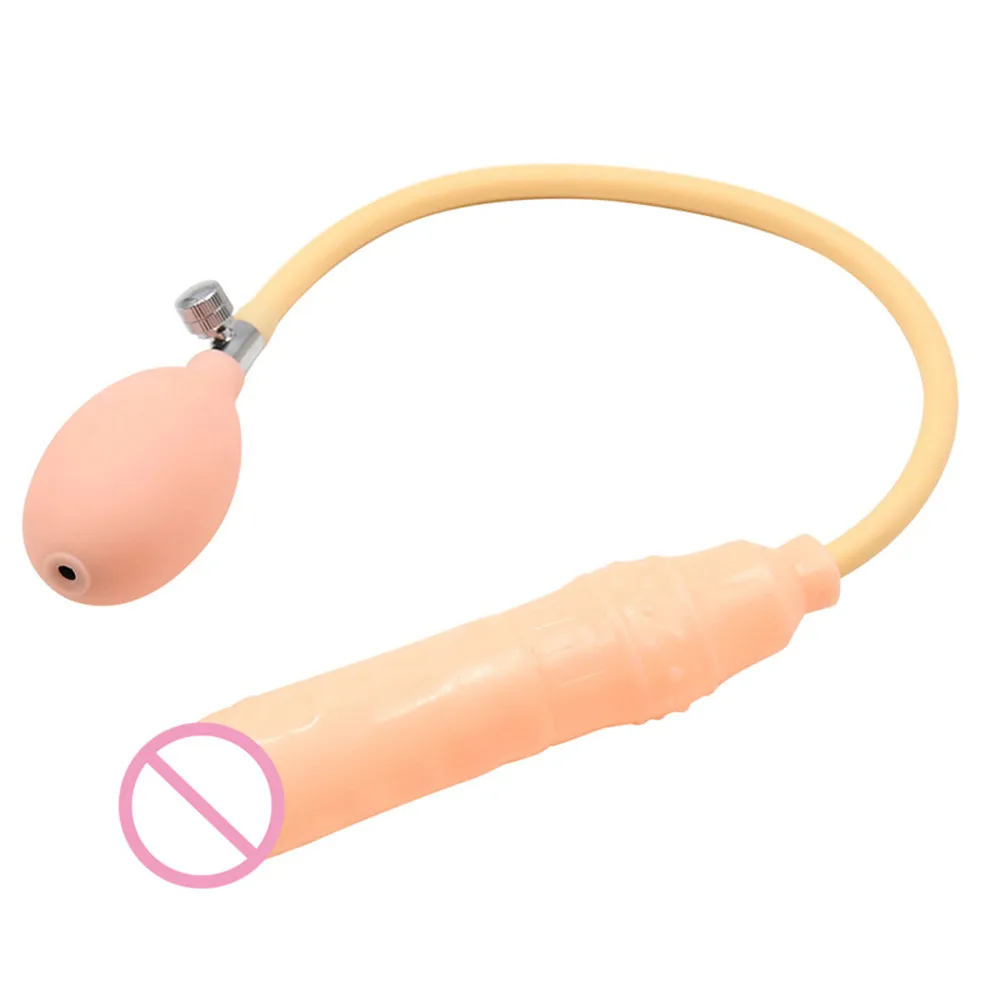 Wholesale TPE 18CM Inflatable Dildo Pump Penis Cock Anal Sex Toy Anal Dilator From m.alibaba