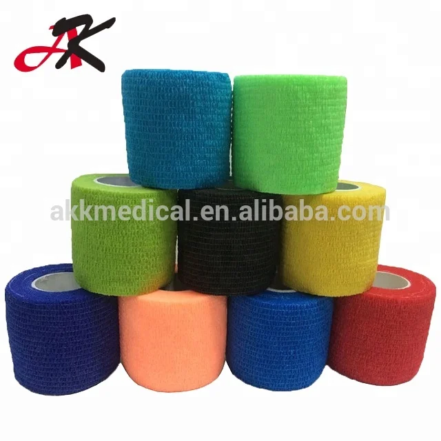 High Quality Disposable Non-slip Colorful Cohesive Elastic Bandage