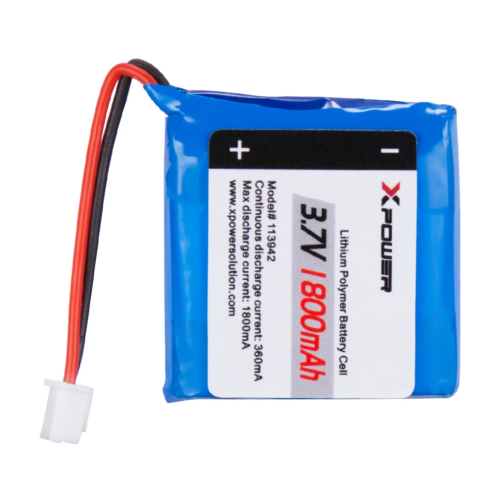 Xpower 113942 3.7v Polymer Lithium Battery 1800mah For Solar Energy Storage Systems