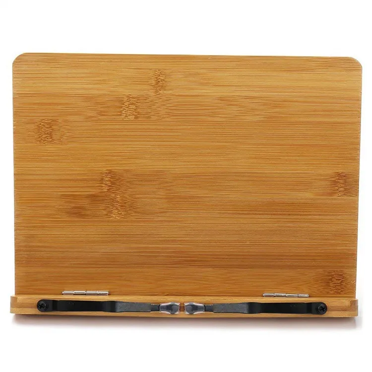 Adjustable Textbook  Reading Book  Wood Bamboo Tablet Cookbook Book Stand