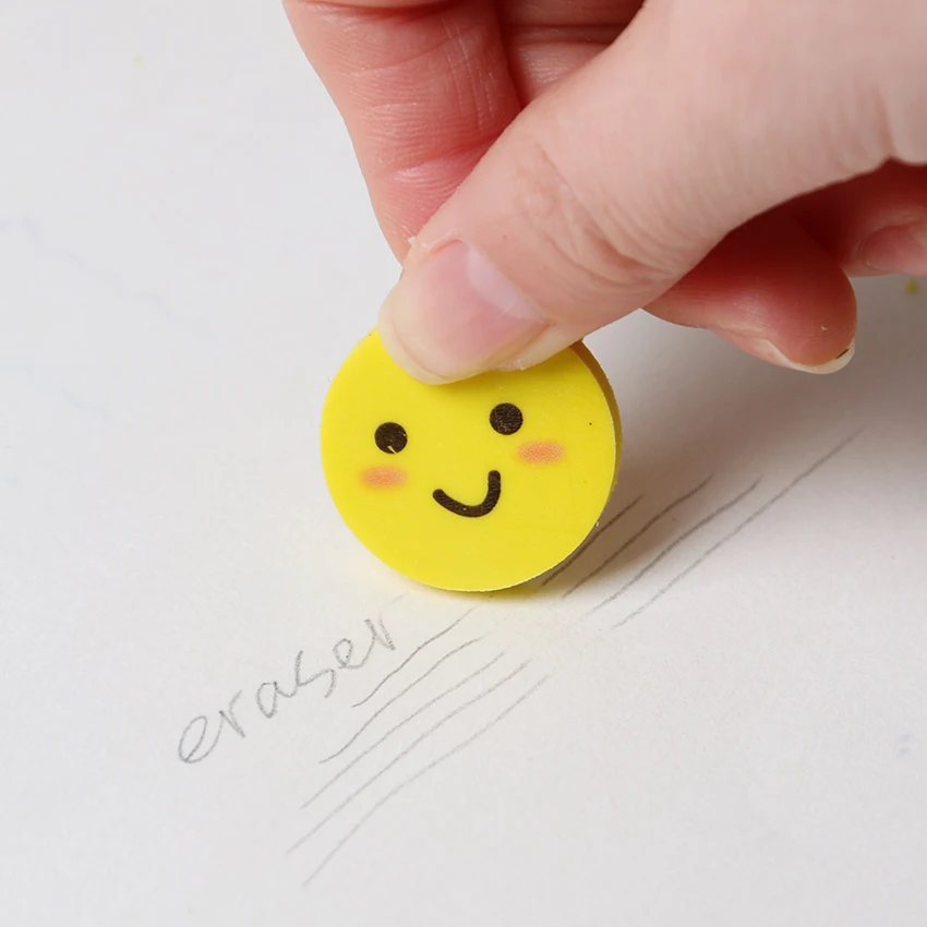 Новые милые забавные ластики со смайликом новые Ластики для детей резиновые маленькие подарки