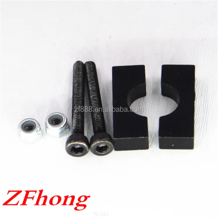 4 Morsetti Per Tubo In Alluminio Anodizzato Nero Con Viteria Inox – Diametri 12/14/16/20/25 Mm – Staffe Per Droni, Telai E Fissaggi - 4
