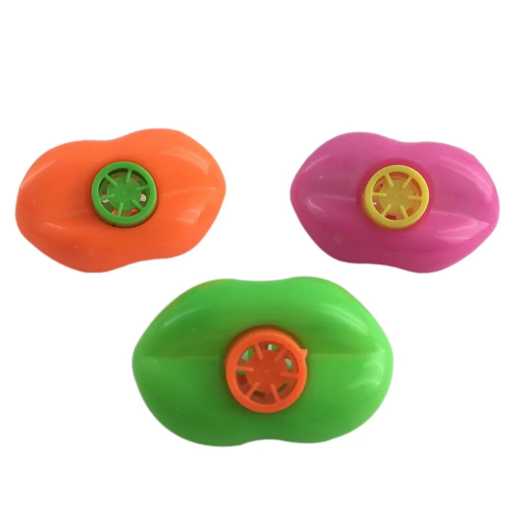 Cheap Colorful Funny Plastic Mouth Shape Toy Whistle
