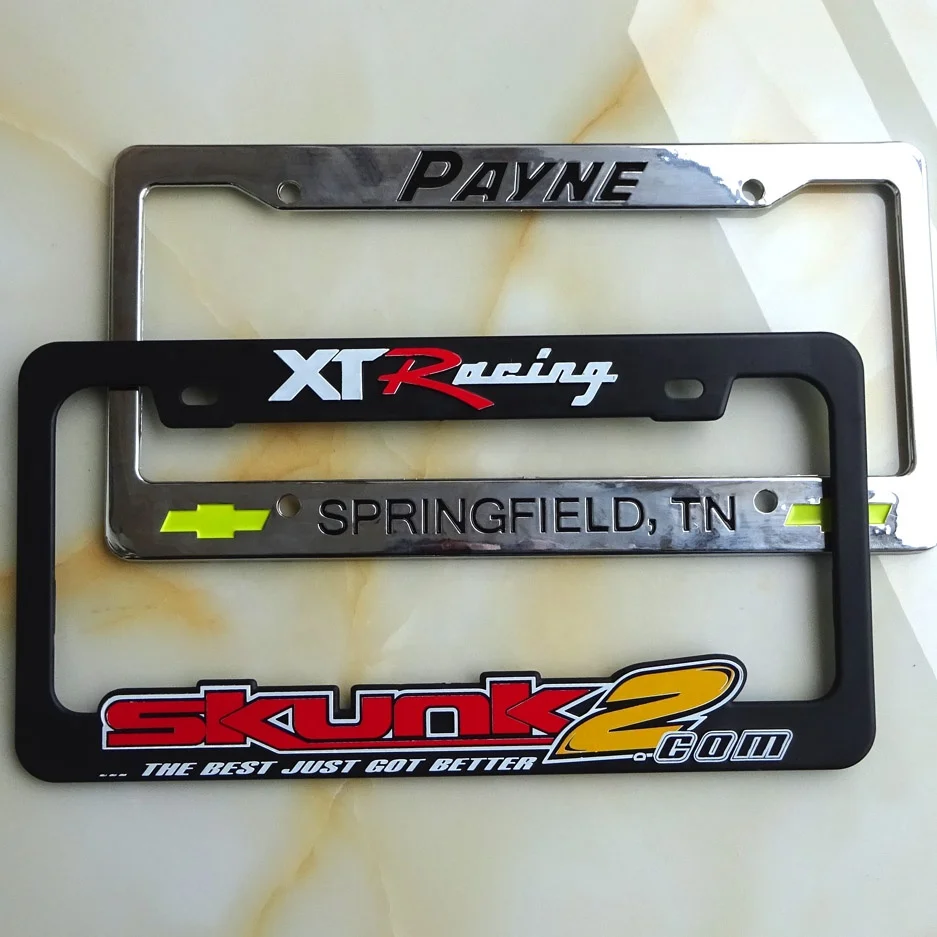 Пластиковый Американский держатель номерного знака с индивидуальным логотипом