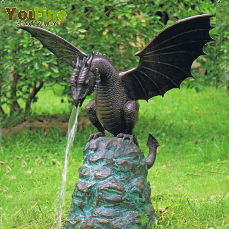 Estatueta Dragão Bebê 10Cm Altura – Toque 3D – Bronze - Capital Decor