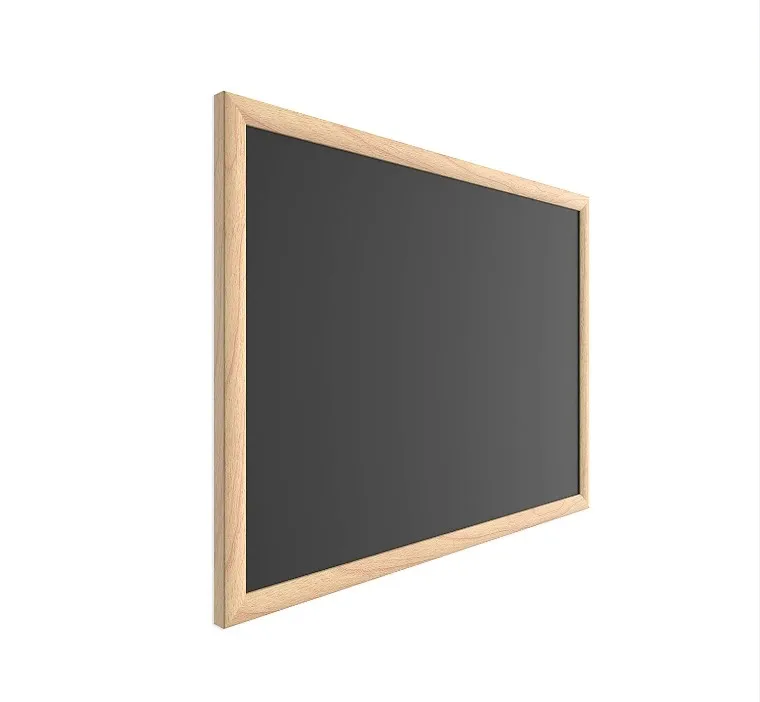 Деревенская деревянная рамка для настенной доски с подвесными креплениями и непористой черной доской