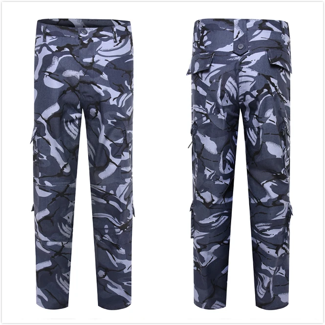 blue camo trousers mens