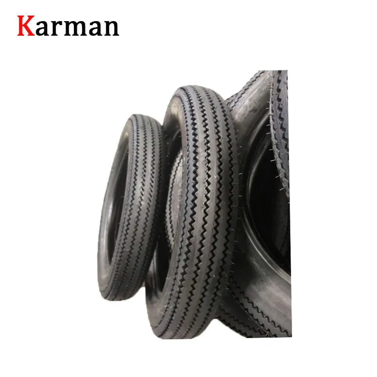 中国ビンテージ鋸歯状バイクタイヤ 4.00-17 新品チューブとタイヤケース