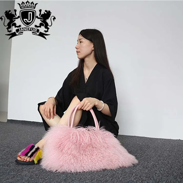pink fluffy bolsas