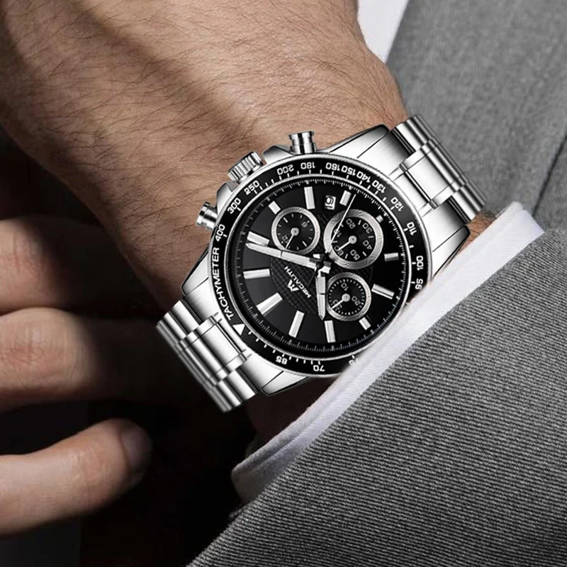 MEGALITH 0089-1 Business Sports Waterproof Chronograph Analogue Watch