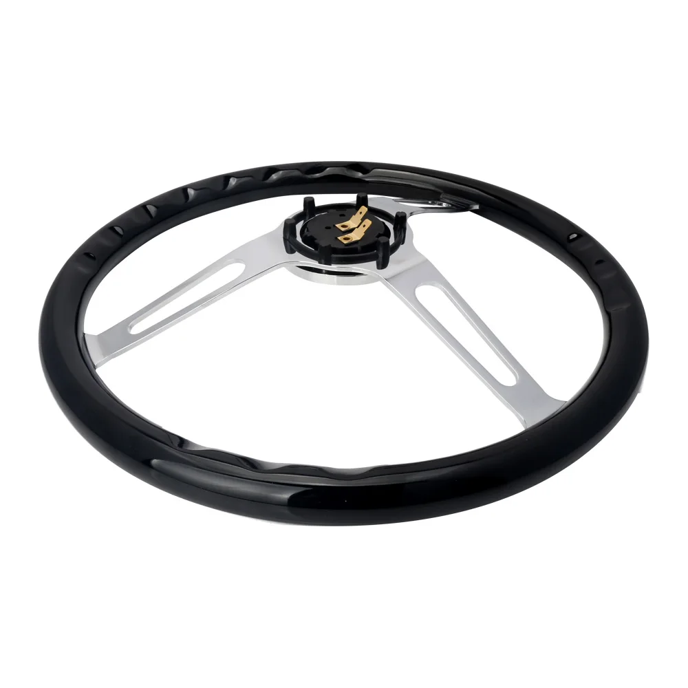 Wooden Steering Wheel Manufacturers,15 Inch Classic Wood Grain Silver