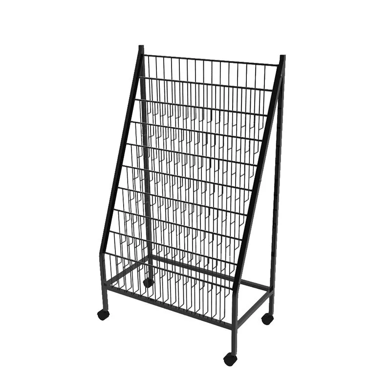 Photo Picture Display Rack Iron Wire Books Stand Holder Silver M 