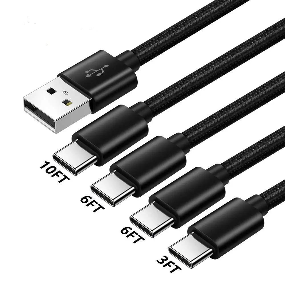 20CM 1M 2M 3M Tipo C C USB Plomo Cable Cargador Rápido De Servicio Pesado Para Samsung S20 S9 