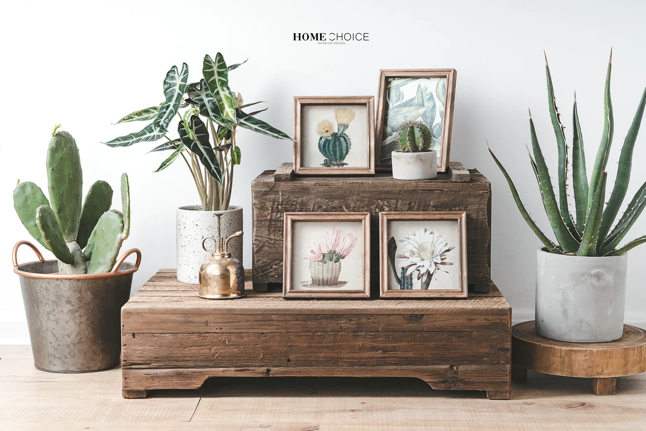 Деревянная Настенная картина с растениями, холст, рамка для украшения дома