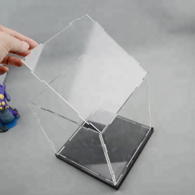
Оптовая продажа, прозрачная акриловая витрина с кубическим отсеком на заказ 