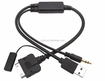 For Bmw Mini iPod iPhone Interface Audio USB Y Cable AUX Adapter Lead