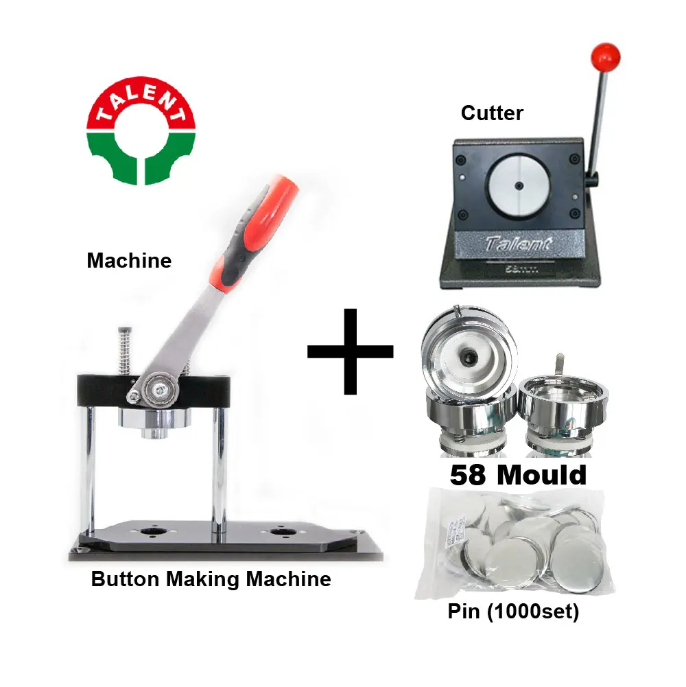 Coupe-Cercle 58 Mm Pour Machine à Boutons – Coupeur Rond Manuel Pour Badges, Miroirs, Décapsuleurs, Acier Inox & Fonte, Montage Table