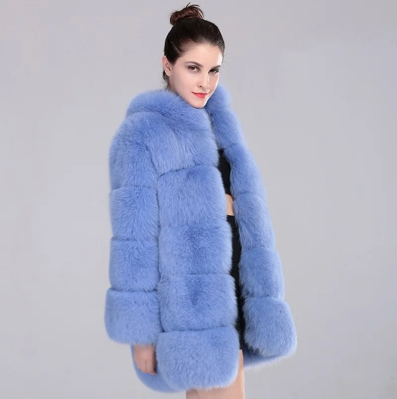 baby blue fur coat