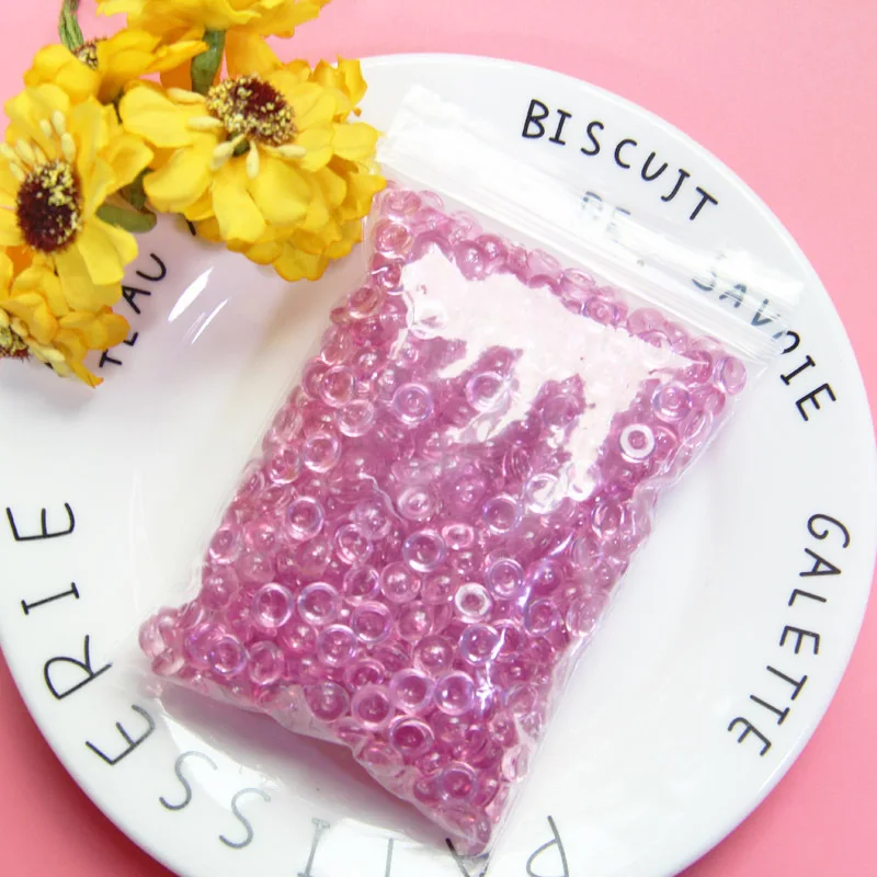 60 г Slime бусины кристаллический грунт материалы плоская бусина садок для рыбы украсить slime Лизун бусины