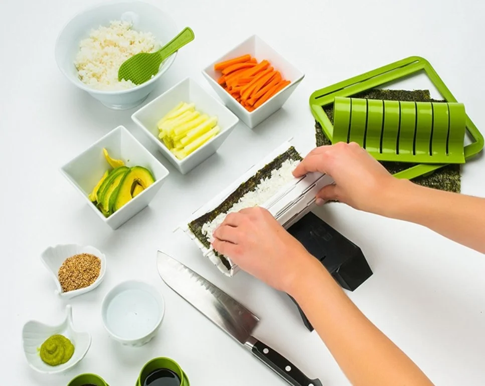 Mimagogo Carne Vegetale rotolamento Strumento Sushi Maker innovativa Cucina Roller Macchina 
