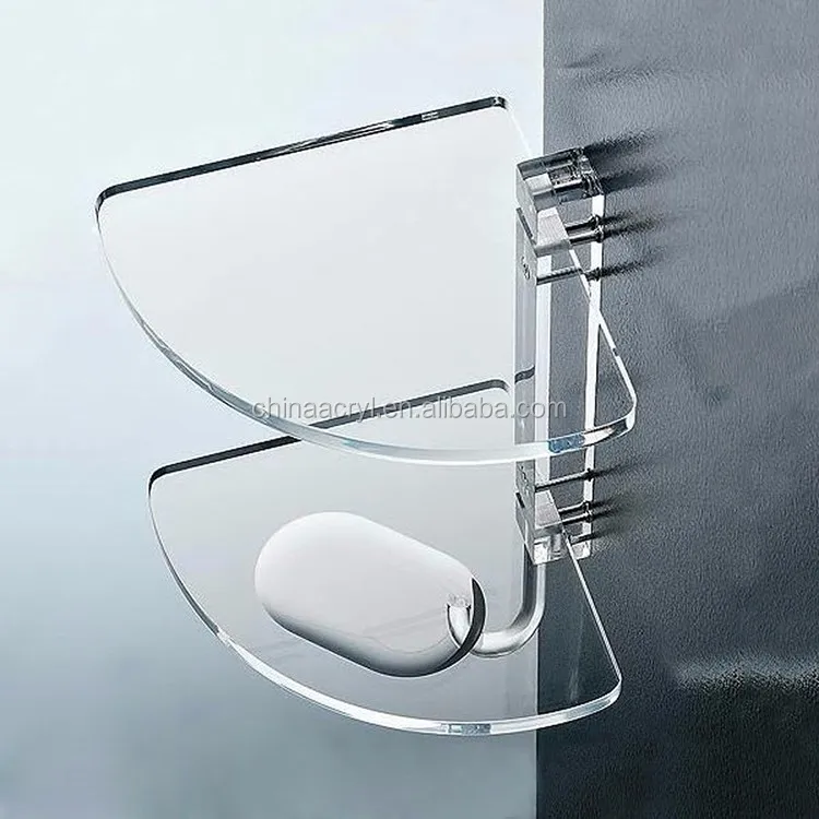 Premium Home Decor Clear Lucite Bathroom Accessories Shelf Premium Home Decor Clear Lucite Bathroom Accessories Shelf