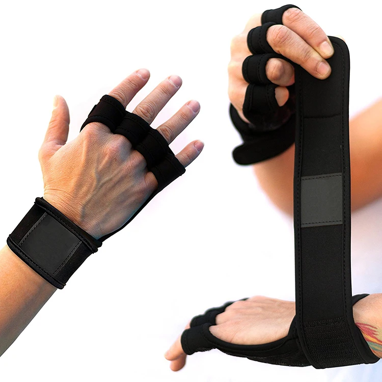 Padded Wrist Wraps Weight Lifting Training Gym Straps Support Grip Gloves UK 