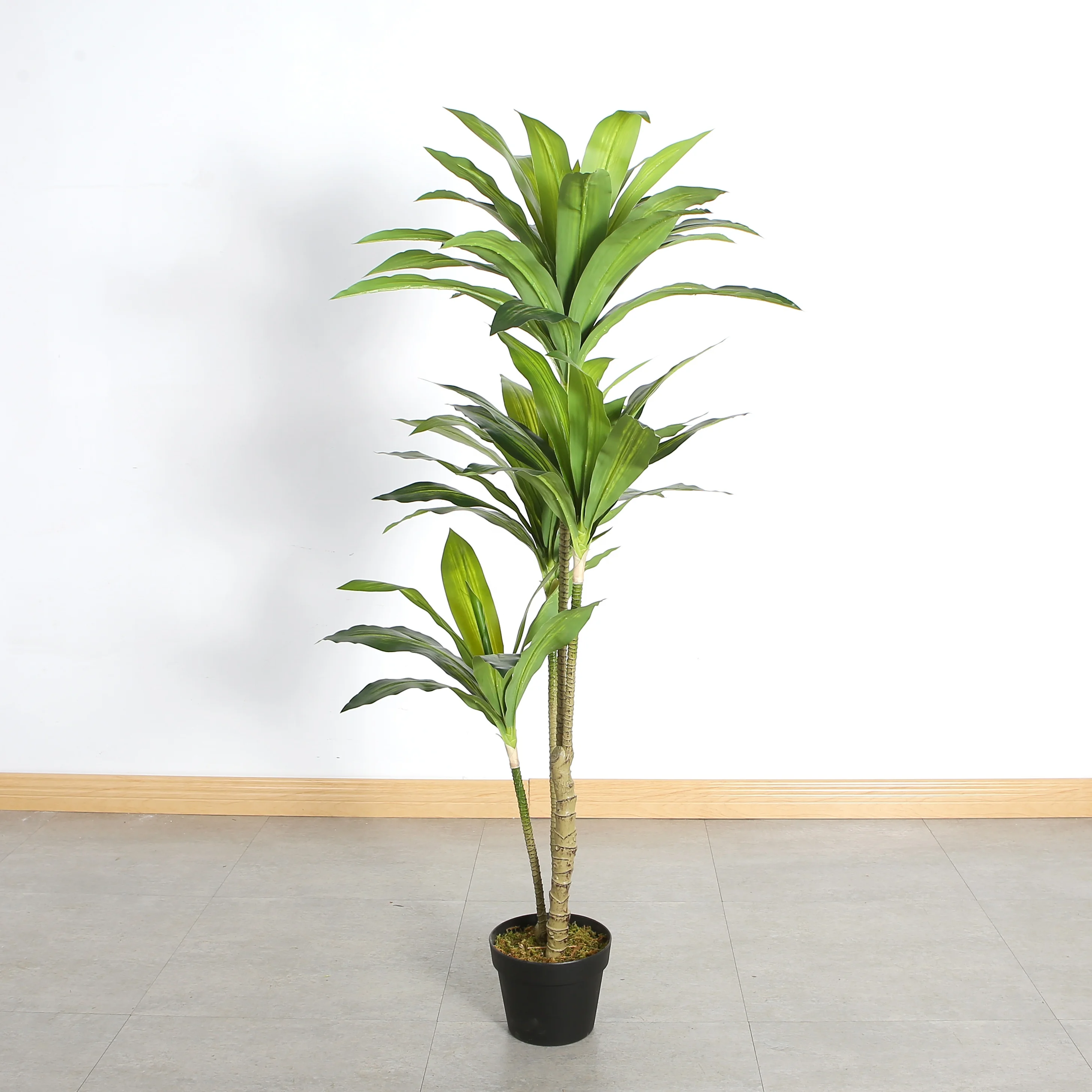 125cm Artificial Dragon Tree Bonsai Tropical Rainforest Style Plant Hotel Restaurant Home Decoration Potted Plants
