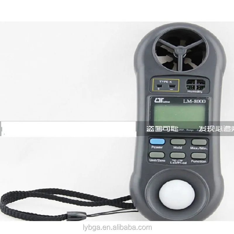 Lutron LM8000 Anemometer/Light Meter/Hygrometer/Thermometer 4 In 1 Profession fn 
