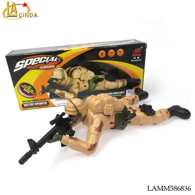 1Pc Plastic Great Crawling Soldier Electric Toy for Kids Child 