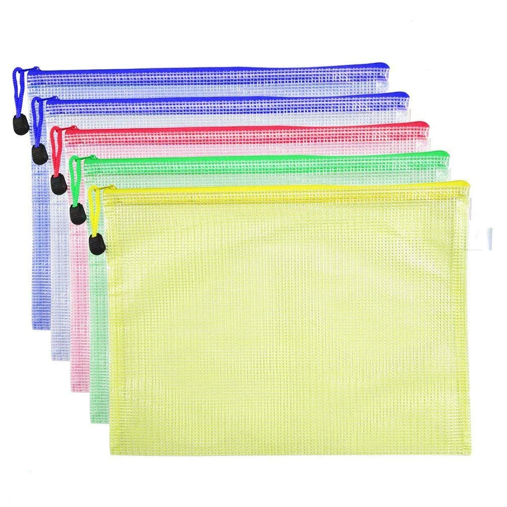 office stationery B4 size clear pvc mesh zip document file bag with ...