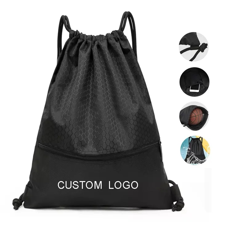 Source 420D Waterproof Polyester Nylon Drawstring Bag/Wholesale Drawstring  Backpack/Promotional Kids Custom Drawstring Bag on m.