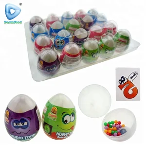 Hot Selling Funny Surprise Egg Toy Candy With Tattoo