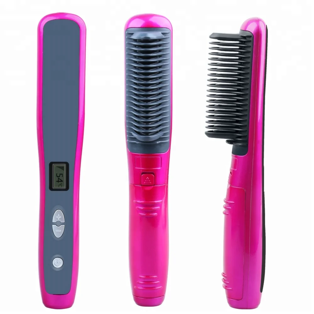anti static ceramic hair straightener brush