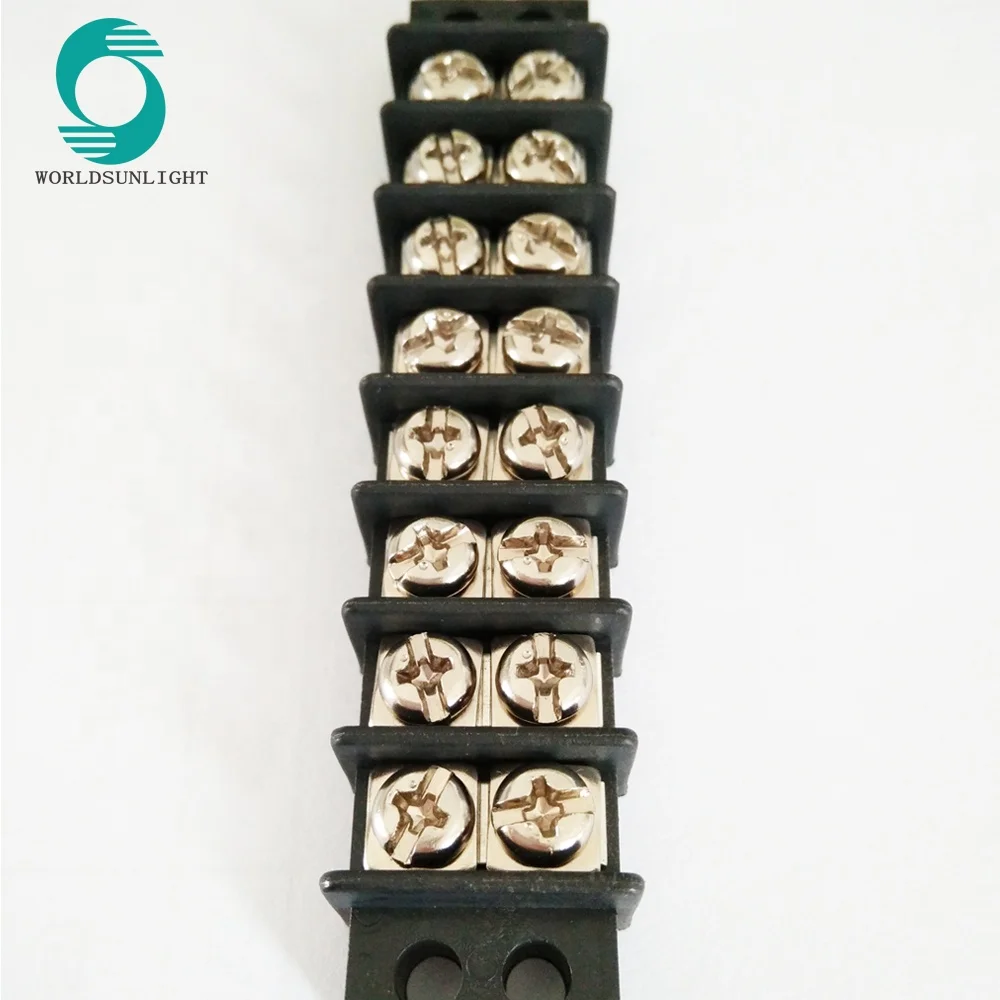 30A 300V 9 5 мм Шаг 22-14AWG 8 полюсов Двухрядные Барьер клеммный