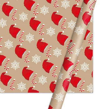 customized kraft gift wrapping paper christmas style for Amazon business