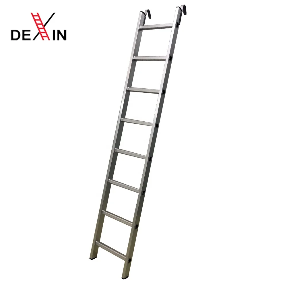 Dxsh208 Aluminum Straight Safety Outdoor Steps Ladder With Hook Single