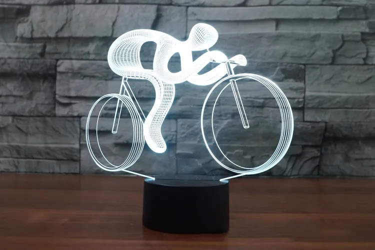 Kids Room Bicycle Lamp retailer handcrafted Eat Sleep Ride upcycled lighted glass block bike night light kids gift