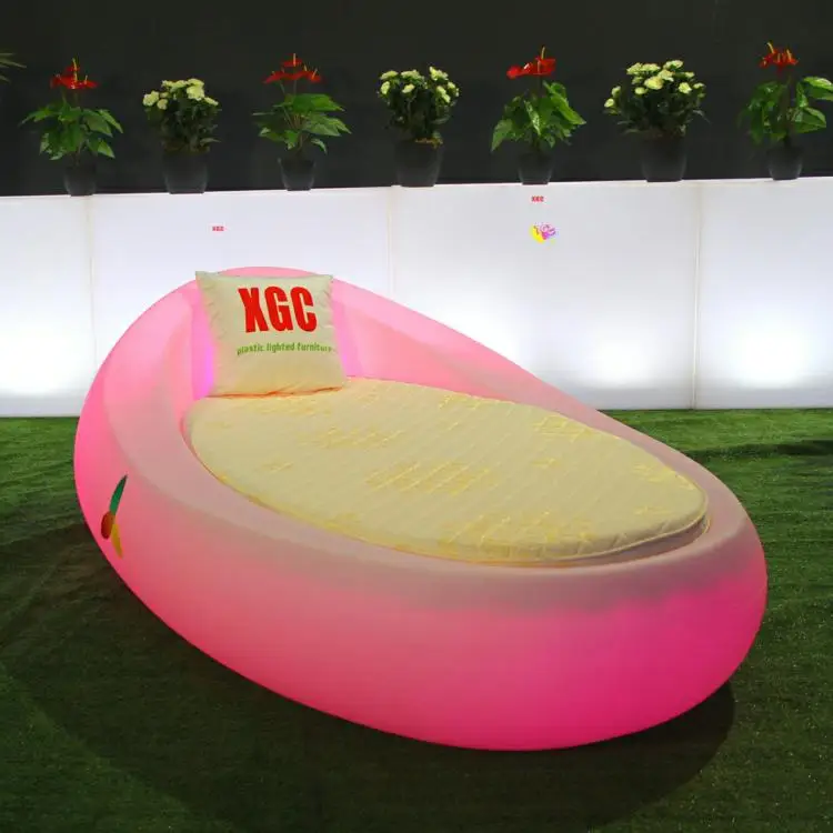 
illuminated LED light Sun Bed Sofa furniture single Beach illuminated egg Sofa Bed 
