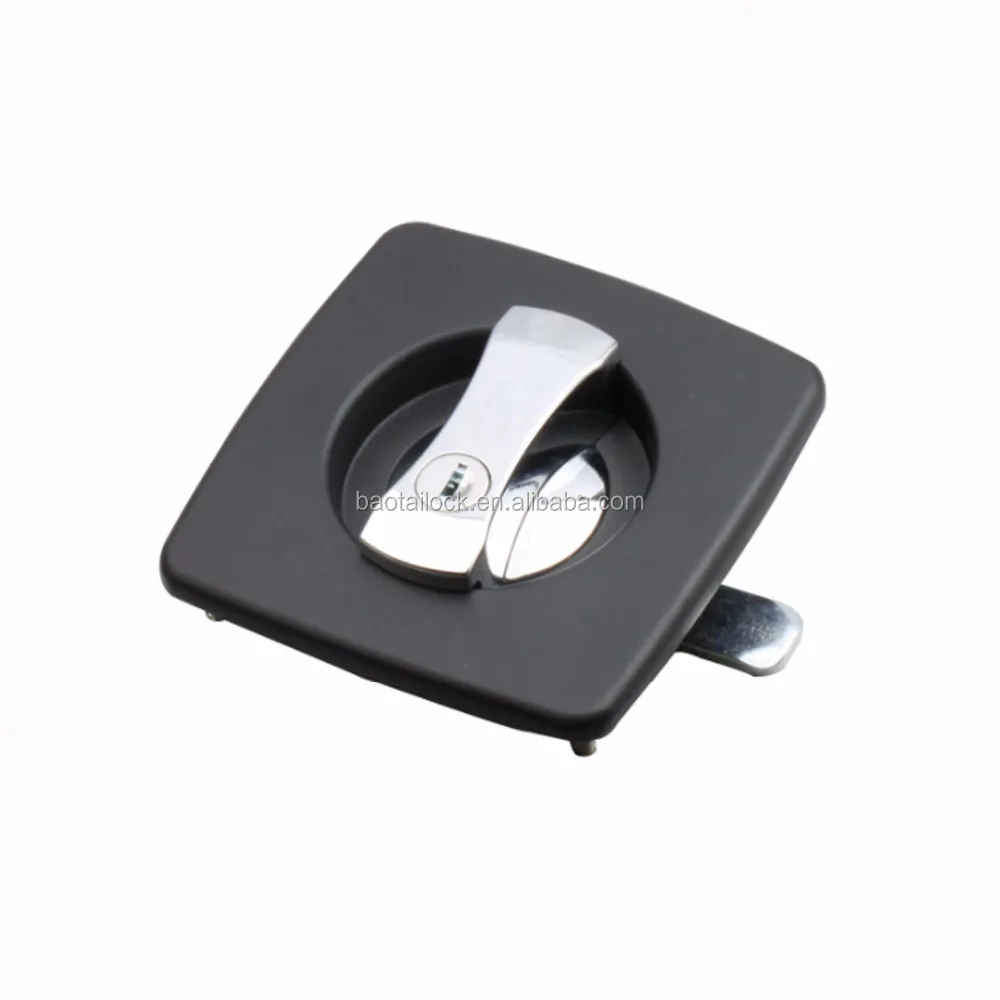 FS2161 MS870 Ms870-2 Spring Lockable Lock for Panel Boards and Latch Door Plastic  FLUSH HANDLE WITH LOCK