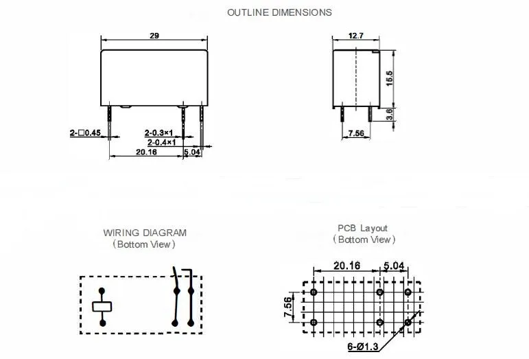 Meishuo MPE-S-112-A 12v Rele 12V 6 Pin High Power Mini 16A PCB Relay Power Miniature Relays