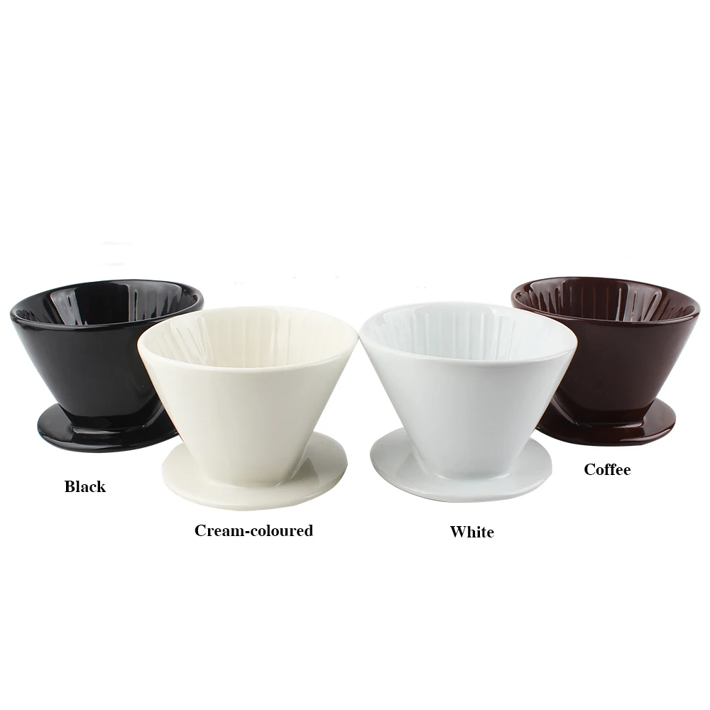White Ceramic Coffee Dripper Filter 