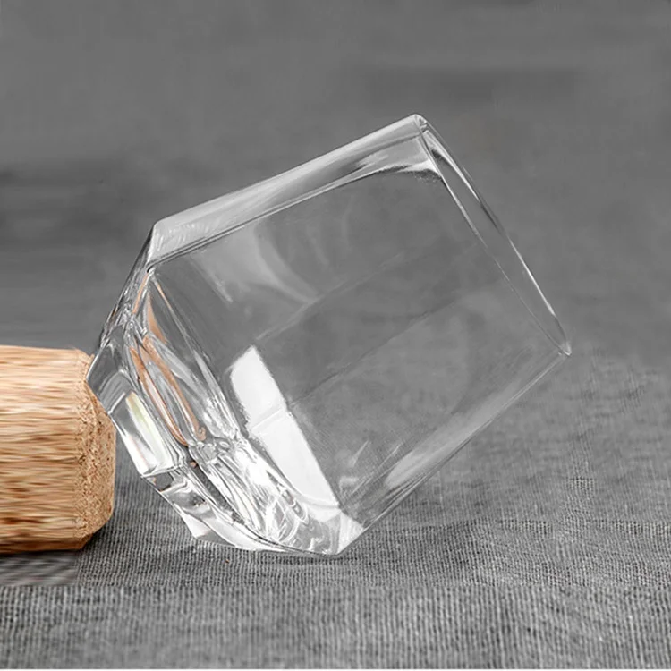 Material Unique Stemless Tumbler Hexagon Whiskey Glass