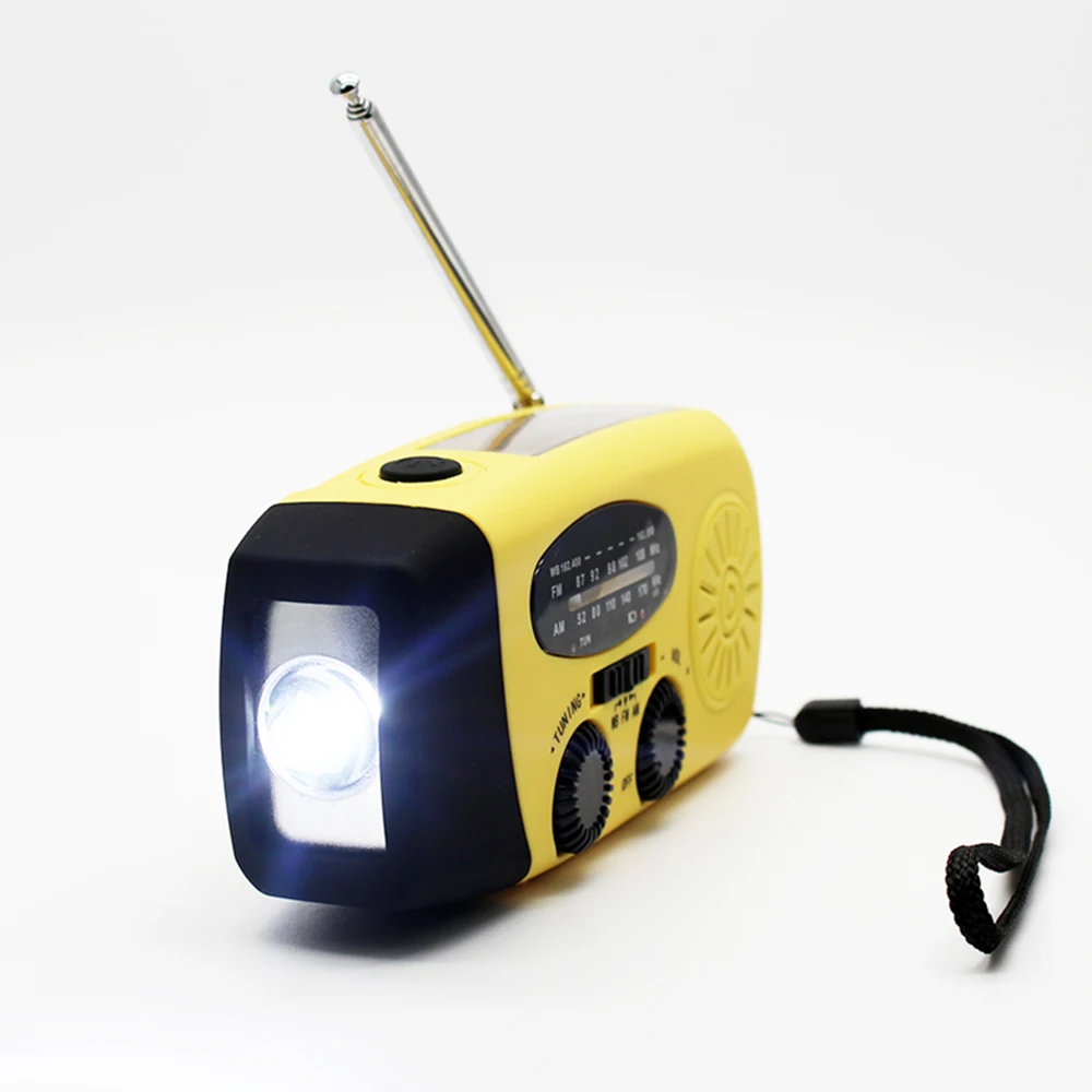 Hand Crank Generator Solar Hand Crank Amateur Dmr Radio Solar Power Tv and Radio with Torch and Power Bank