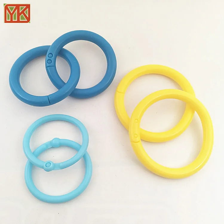 144 Pieces Plastic Loose Leaf Rings Multi-Color Binder Rings Plastic Book Rings 